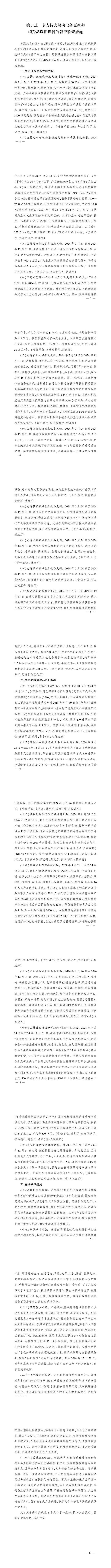 四川省人民政府办公厅关于印发《关于进一步支持大规模设备更新和消费品以旧换新的若干政策措施》的通知