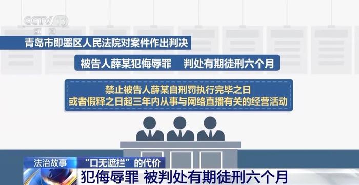 为引流恶意诋毁他人 一网络主播被判处有期徒刑六个月