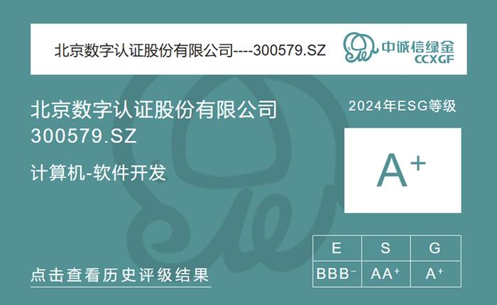 数字认证践行ESG理念，共建可信任的数字世界