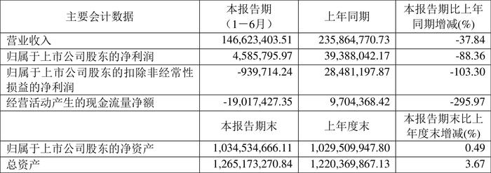 展鹏科技：2024年上半年净利润458.58万元 同比下降88.36%