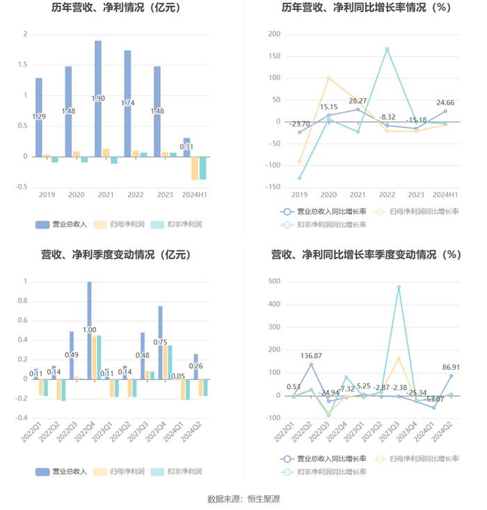 福建金森：2024年上半年亏损3767.22万元