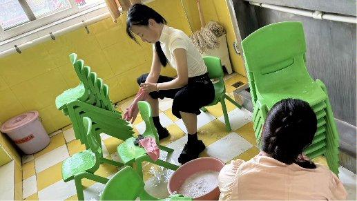 灞桥区灞桥街道中心幼儿园开学准备工作