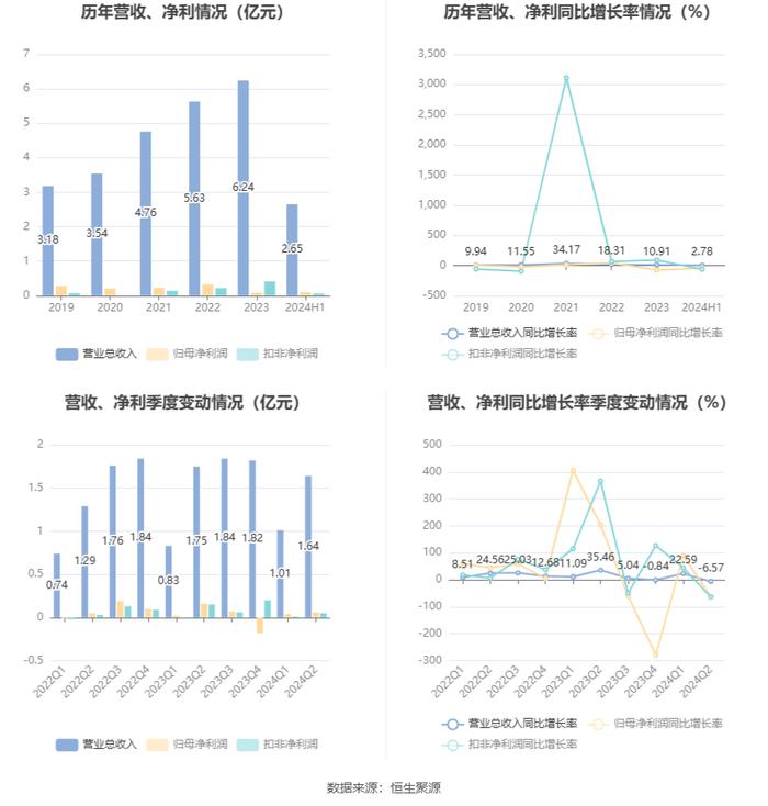 先锋电子：2024年上半年净利润1006.49万元 同比下降44.50%