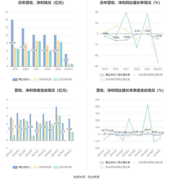 四川双马：2024年上半年实现营业收入4.82亿元