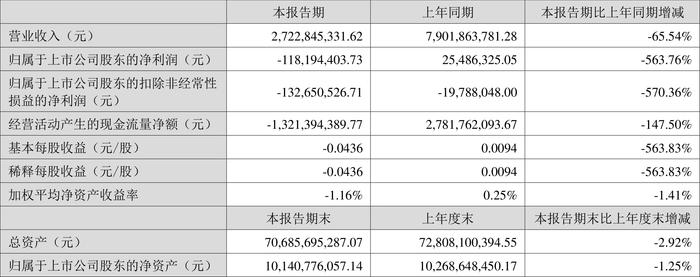 南山控股：2024年上半年亏损1.18亿元