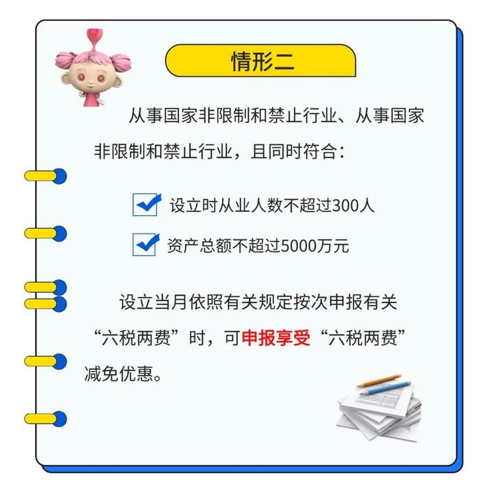 新成立的公司，如何适用“六税两费”减免优惠？