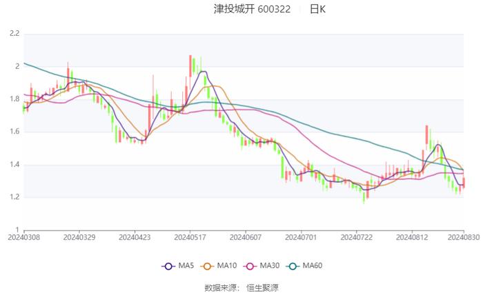 津投城开：2024年上半年亏损2.02亿元