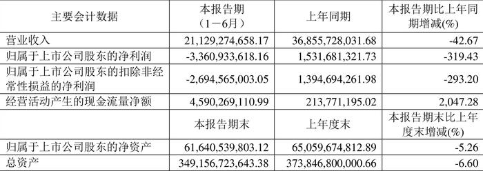 金地集团：2024年上半年亏损33.61亿元