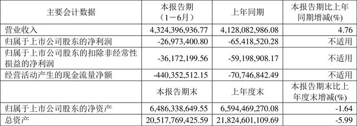 冠城大通：2024年上半年亏损2697.34万元