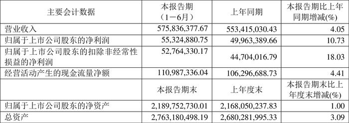 凯迪股份：2024年上半年净利润5532.49万元 同比增长10.73%