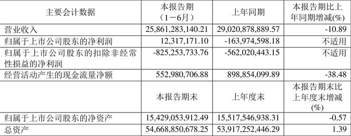 中化国际：2024年上半年盈利1231.72万元 同比扭亏