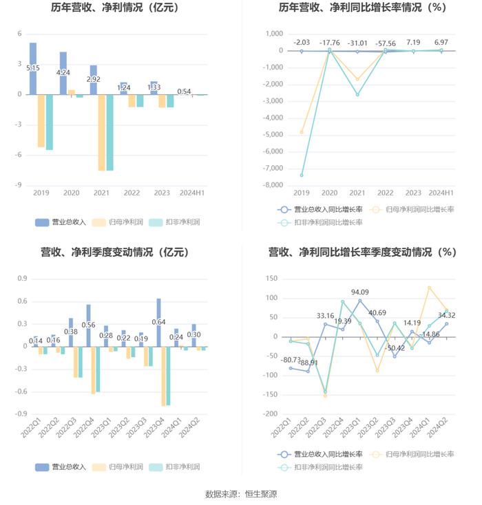 汉邦高科：2024年上半年亏损279.89万元