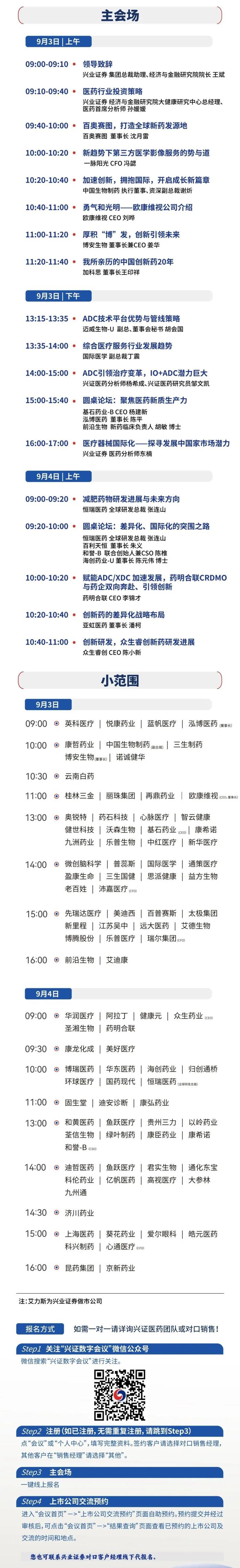 【2024年兴业证券医药行业董事长、CEO论坛邀请函】100+医药上市公司交流预约，火热报名中！