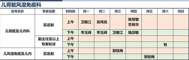 上海新华医院2024年9月份高级专家（特需）门诊一览表