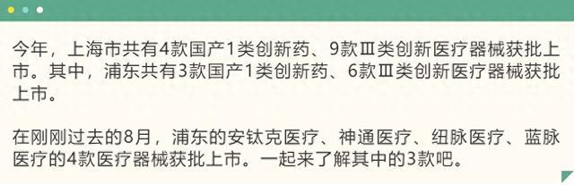 一个月4款！浦东又有医疗器械获批上市