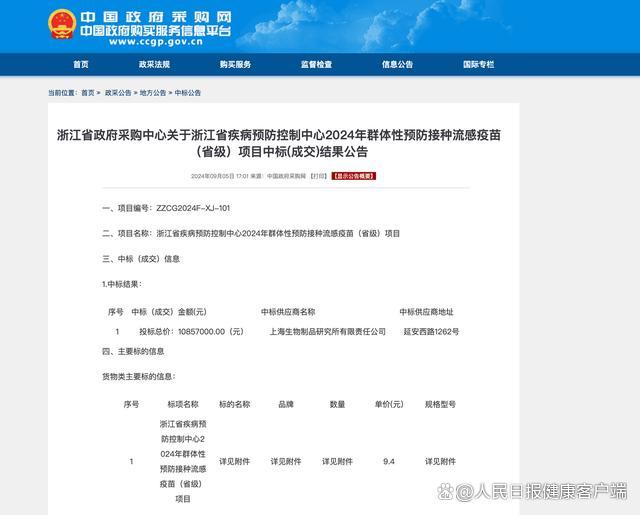 公费流感疫苗中标价降至10元以内！疫苗降价或为“大势所趋”