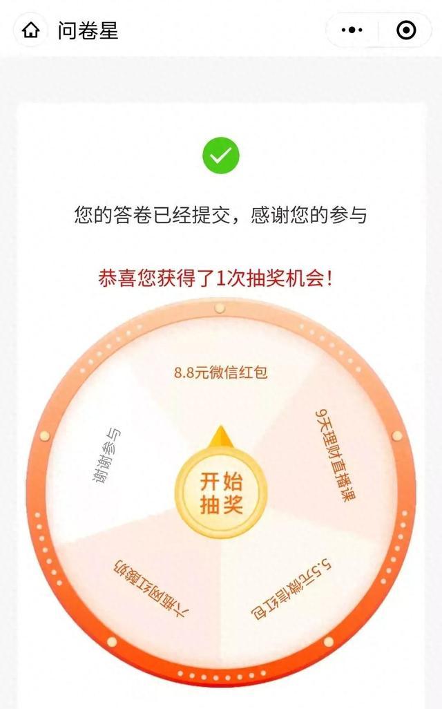 “恭喜您中奖了！”问卷星上100%的“好运”，是泼天富贵降临了，还是消费套路？