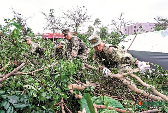 超强台风“摩羯”造成严重灾害 南部战区组织官兵和民兵全力抢险救灾