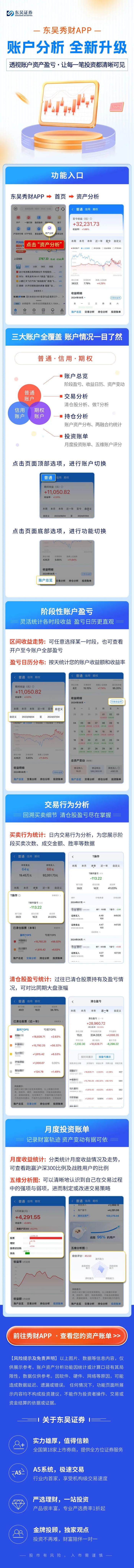 东吴秀财APP | 账户分析升级，让每一笔投资清晰可见