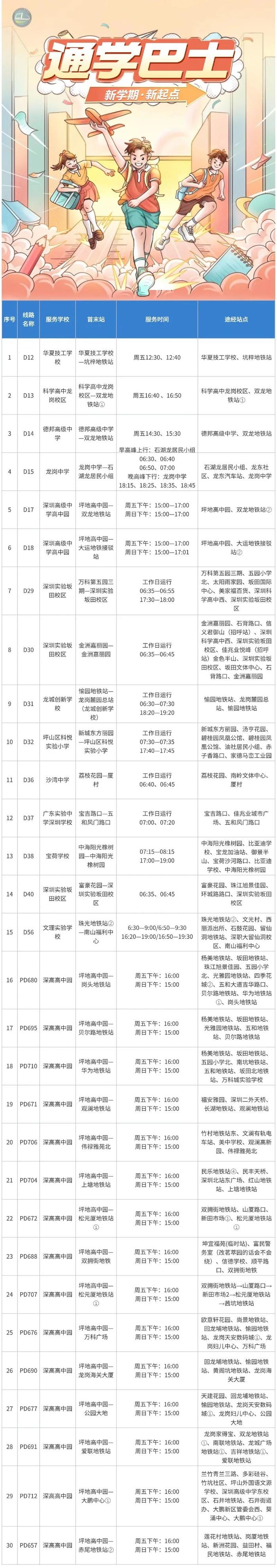 通学巴士送到家！覆盖这些学校→