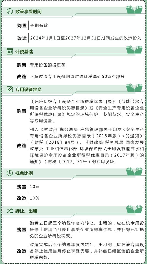 购置OR改造？节能节水、环境保护、安全生产专用设备企业所得税政策对对碰！