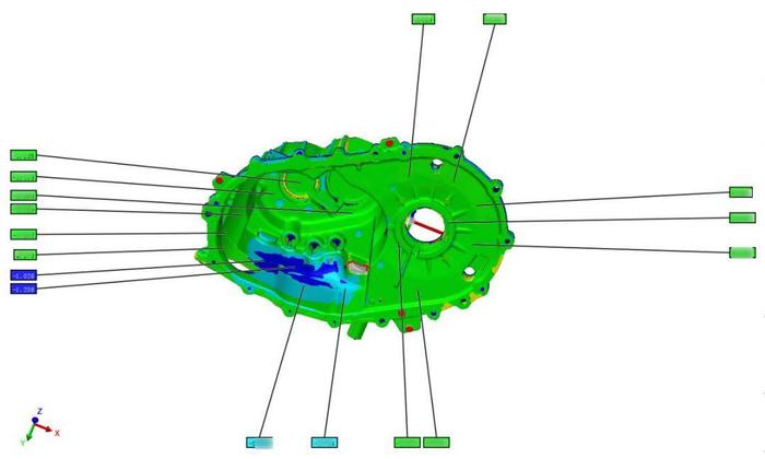 3D扫描技术助力变速箱壳体深腔铸件全尺寸及余量检测！
