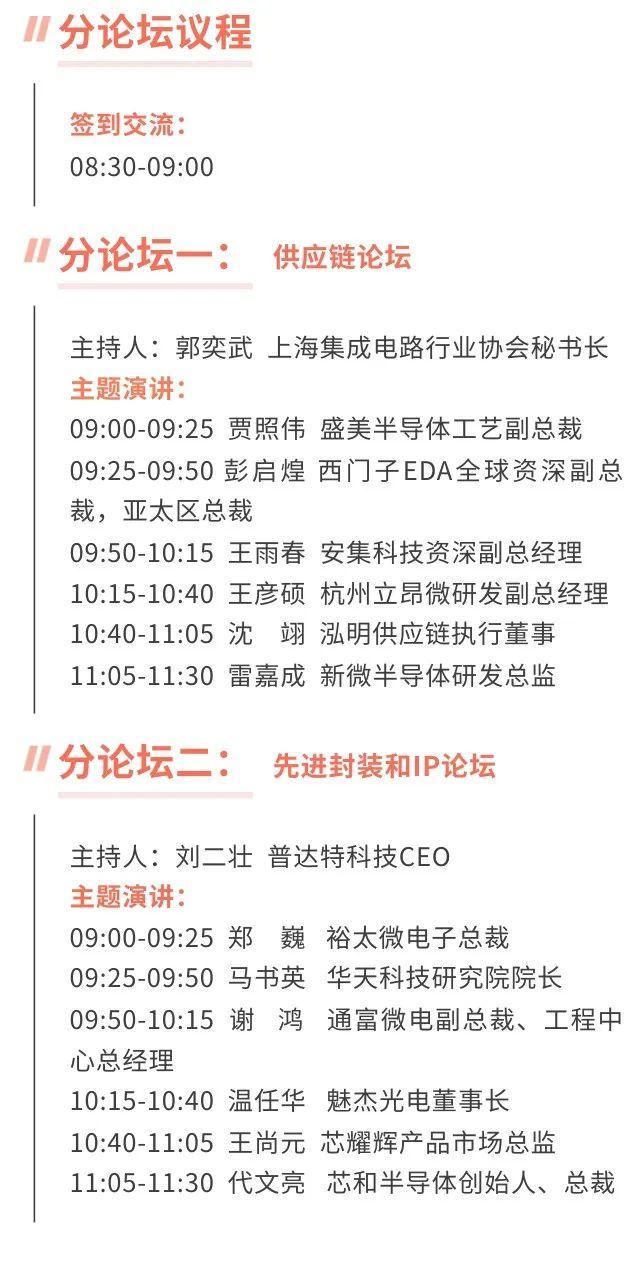 分论坛开放报名！张江高科·芯谋研究（第十届）集成电路产业领袖峰会