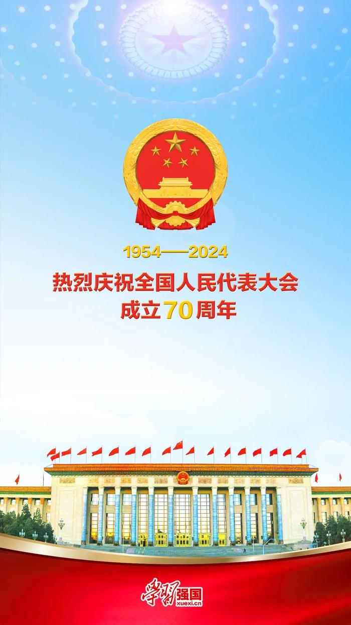 海报：庆祝全国人民代表大会成立70周年