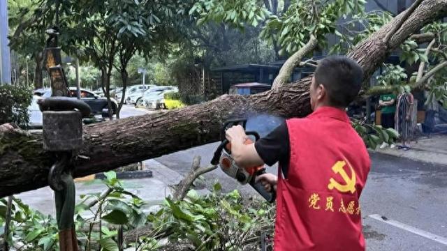 新场古镇个别区域积水严重，大型抽水车开不进去……凌晨起，他们全力排水抢险