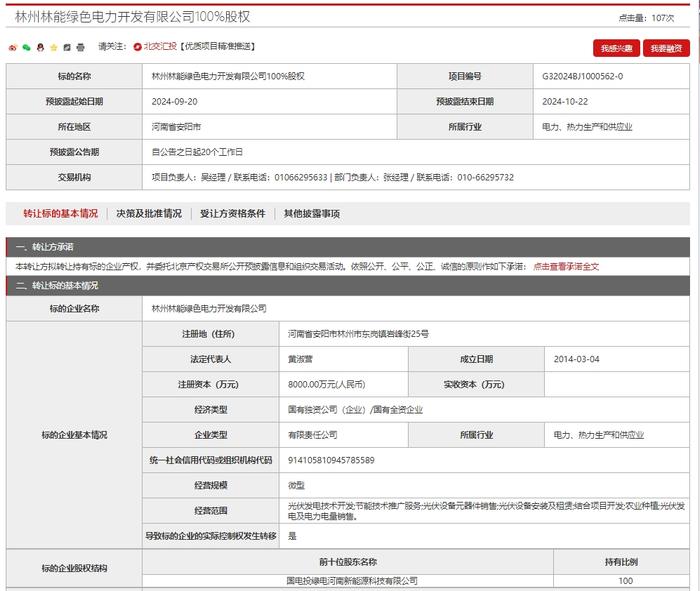 国家电投再度挂牌转让2家新能源公司