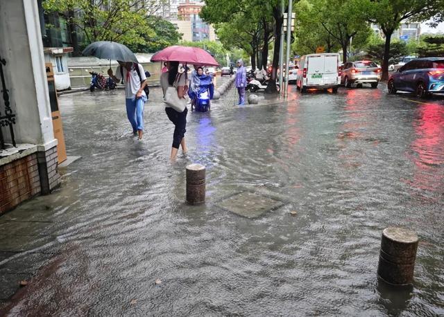 台风“列车效应”发威，上海暴雨！道路积水，两区多街镇“六停”！明后天还要下……