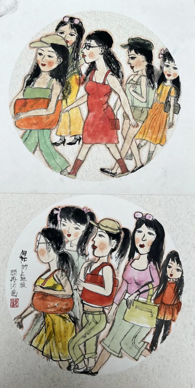 乘地铁看到这8幅画，是咱金山小囡创作的哟～