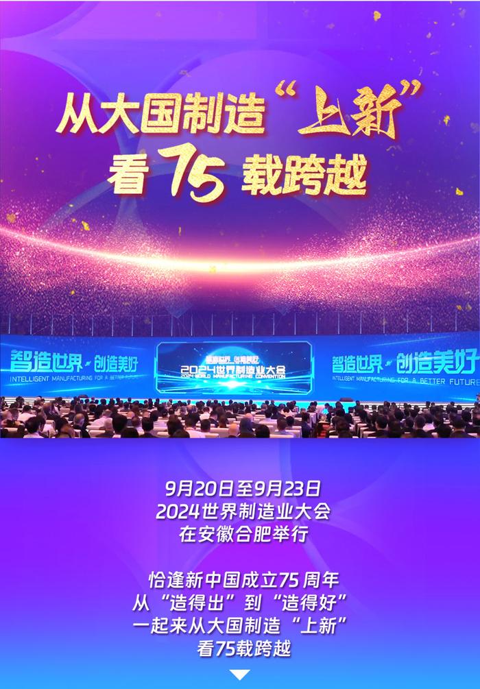 从大国制造“上新”看75载跨越——2024世界制造业大会观察