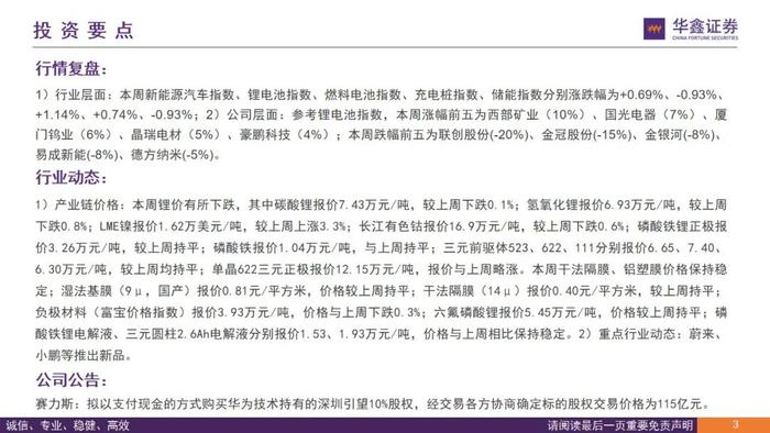 【华鑫新能源|行业周报】新品不断推出，优质资产迎布局良机