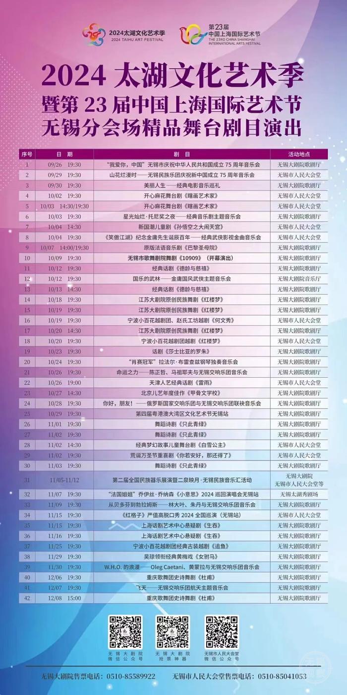 2024太湖文化艺术季来了 120余场活动蓄势待发,惠民低价票占七成