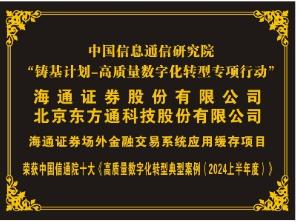 东方通荣获中国信通院《高质量数字化转型产品及服务全景图》等多项认证