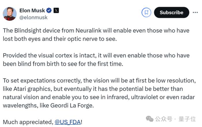 趋势丨马斯克的新愿景对准盲人，Neuralink下一代脑机接口已获批