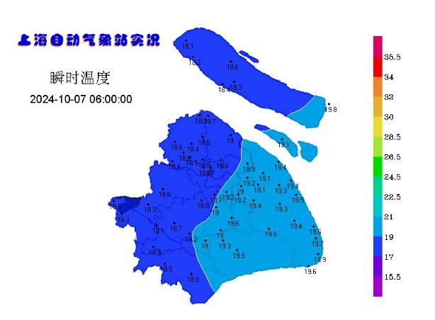 上海今天阴有时有小雨 最高温度21℃