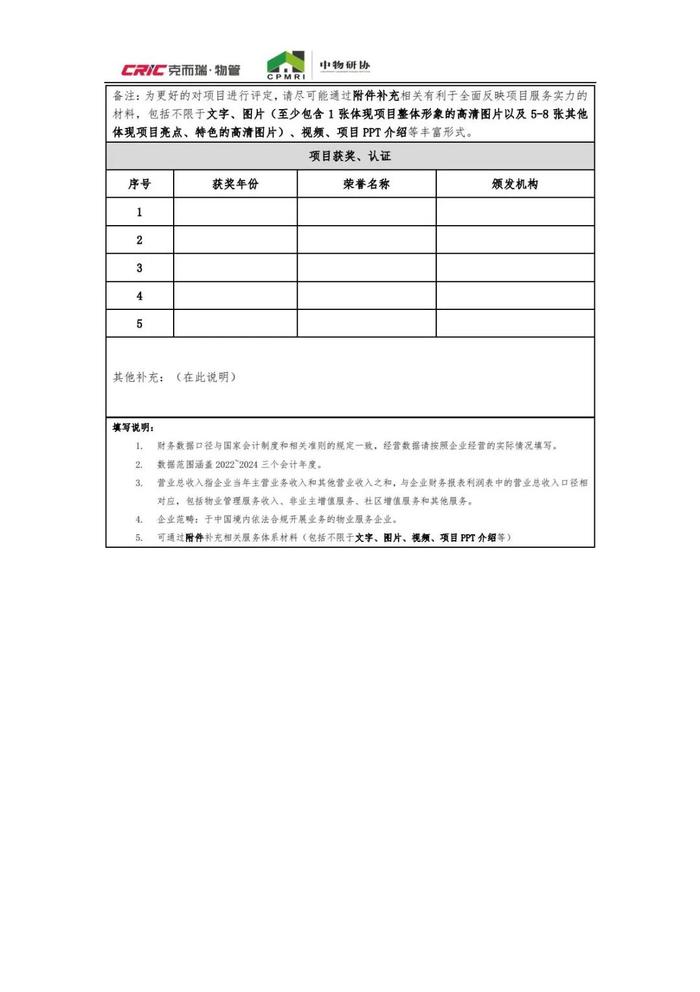 重磅 | 关于开展2024年度华北区域物业服务企业服务力测评研究工作的通知