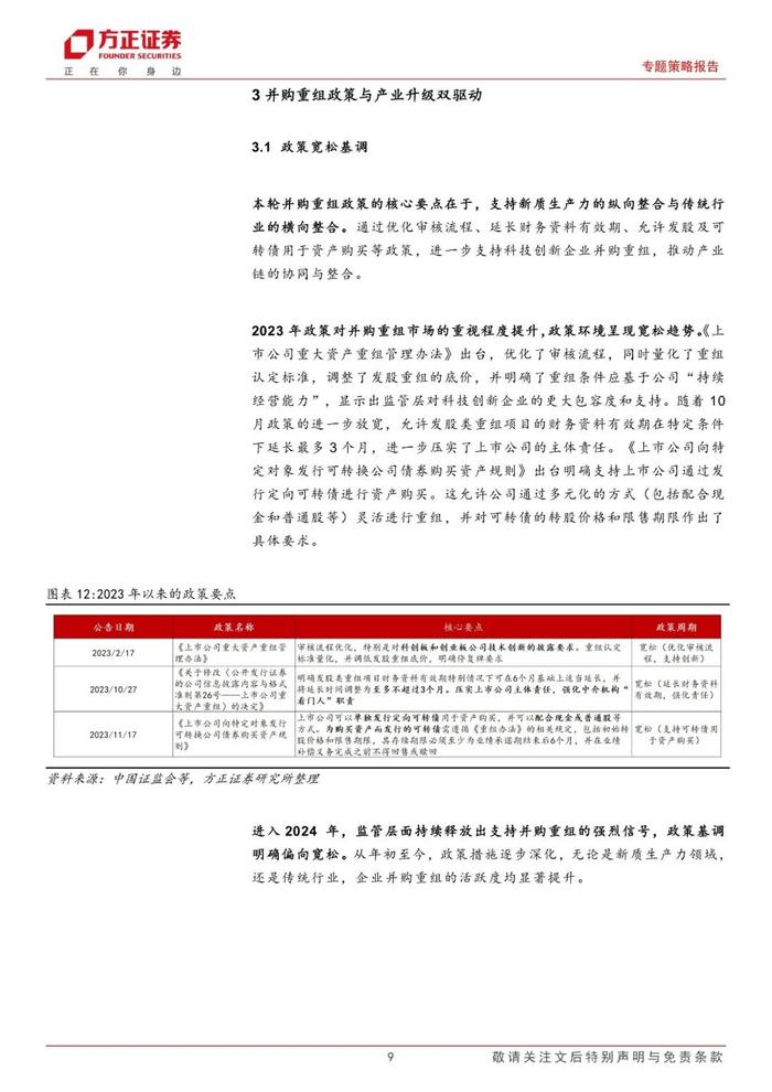 【方正策略】新机遇下的整合之道：分析2024年并购重组趋势