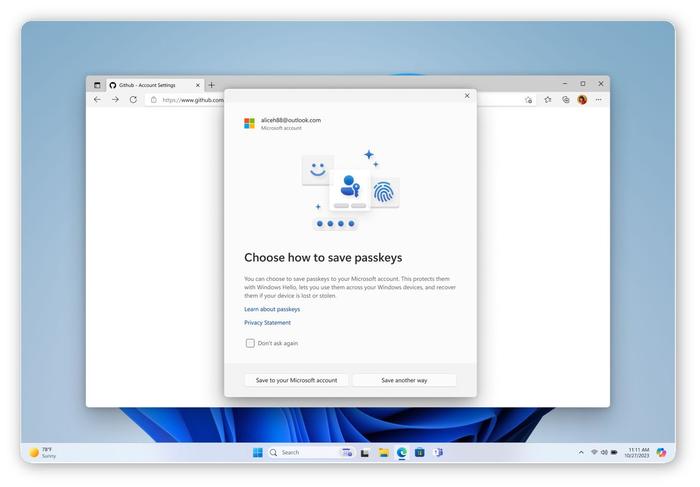 微软 Win11 整合 1Password、Bitwarden 等第三方 Passkey 服务，加速用户告别传统密码