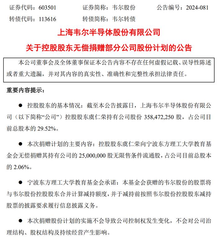 价值28亿元！“芯片首富”又捐了