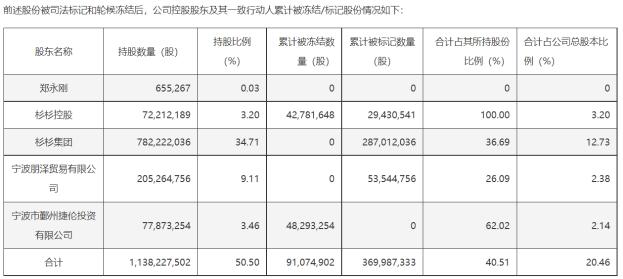 杉杉股份面临挑战：控股股东持股遭遇司法标记与轮候冻结