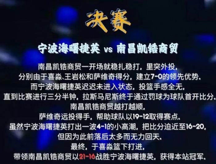 再度登顶！南昌凯锆商贸三夺分站赛冠军