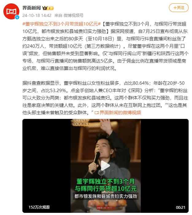 单飞爆卖10个亿后，董宇辉被打假人盯上了