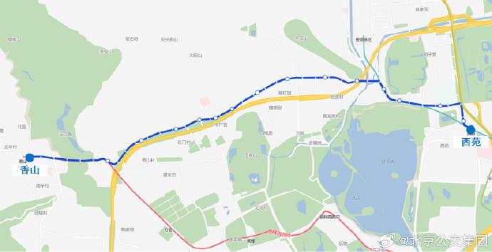 方便赏叶 北京公交新开1条通游专线，涉颐和园、香山等景区