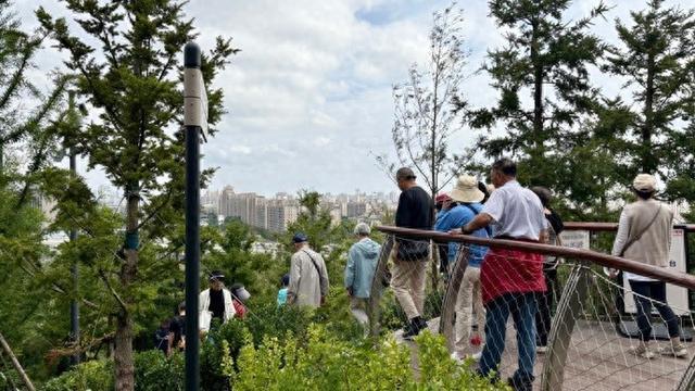 工作日还有这么多人爬山，上海网红公园吸引力真大