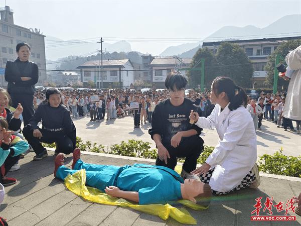 桑植县瑞塔铺小学：急救演练进校园 心肺复苏护生命