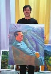 这位保安大叔深藏不露    书法绘画石雕作品惊艳