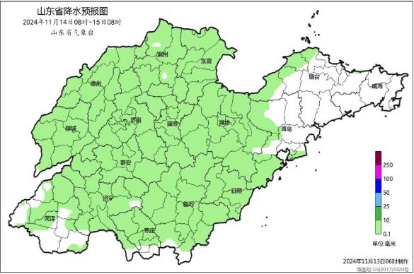 济南14日早晨到上午大部分地区有小雨，最高气温20℃左右